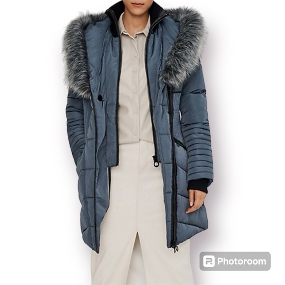 Noize Parke Sweetheart Hooded Coat – Faux Fur Trim | Size Small Petite - Picture 3 of 13